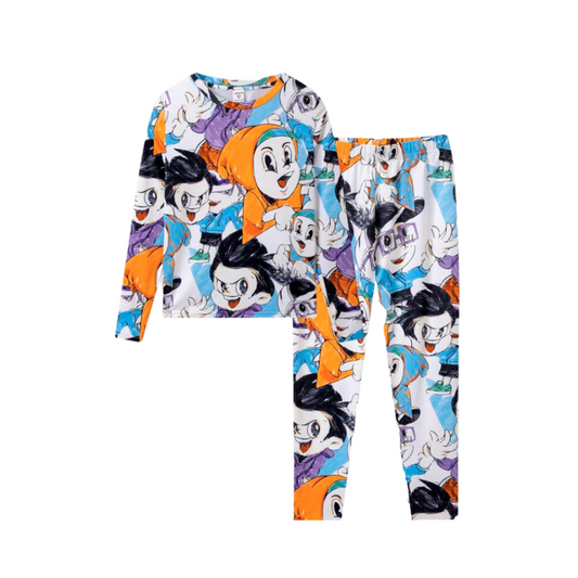 Conjunto Casual Infantil con Estampado de Dibujos Animados