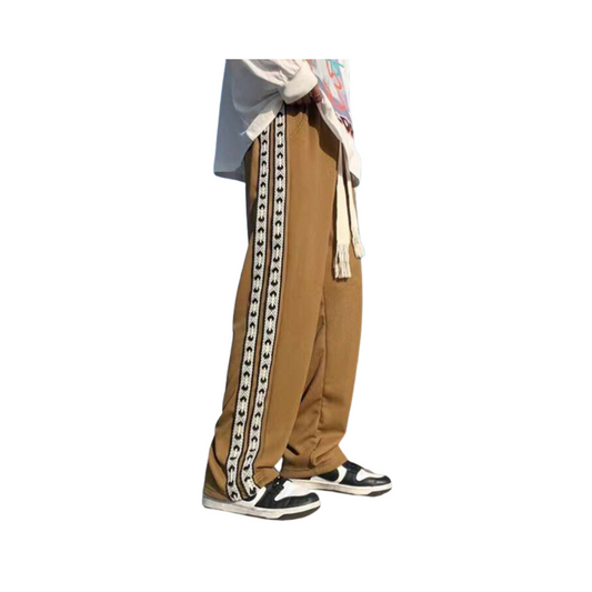 Pantalón Pierna Ancha con Detalle de Cinta - Caqui