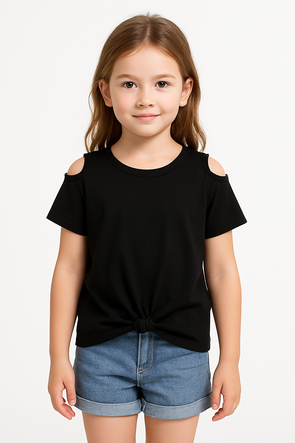 Top Infantil – Abertura en Hombros y Nudo Frontal