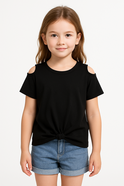 Top Infantil – Abertura en Hombros y Nudo Frontal