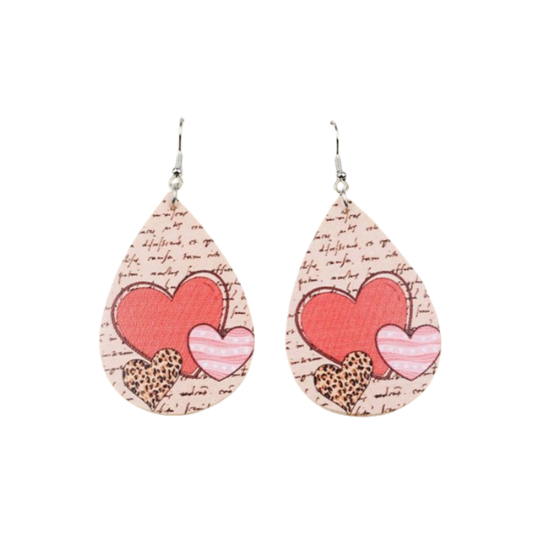 💖 Aros Heart Drop – Diseño Gotas con Corazones