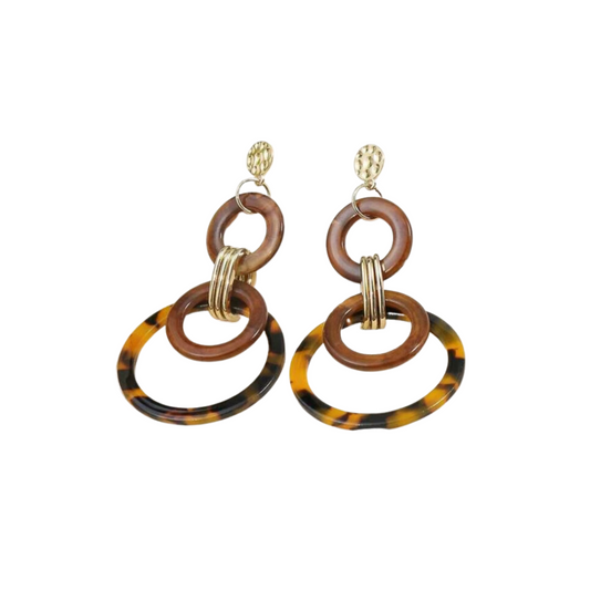 Pendientes de Aros con Diseño Multicolor