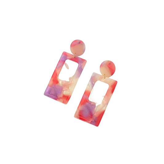 Pendientes Geométricos Multicolor - Estilo Moderno