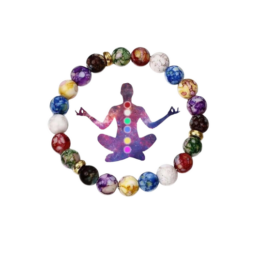 Pulsera de Cuentas de Chakra Multicolor ✨