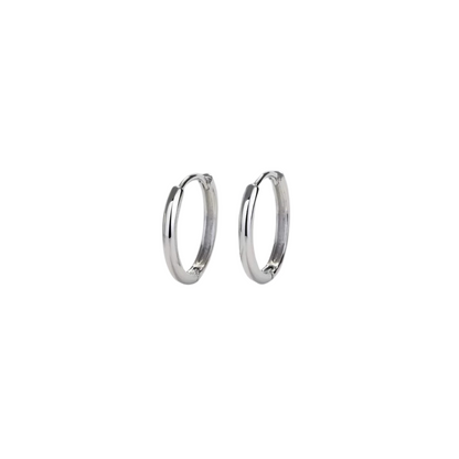 Pendientes de Titanio Plateados