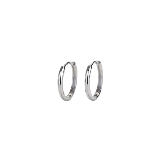 Pendientes de Titanio Plateados