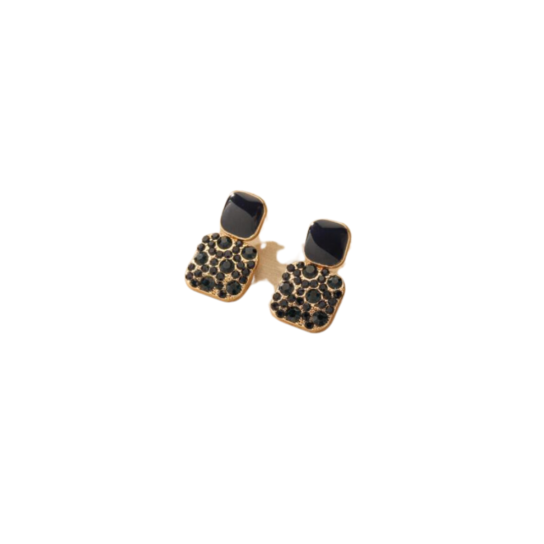 Pendientes Elegantes con Detalles Negros