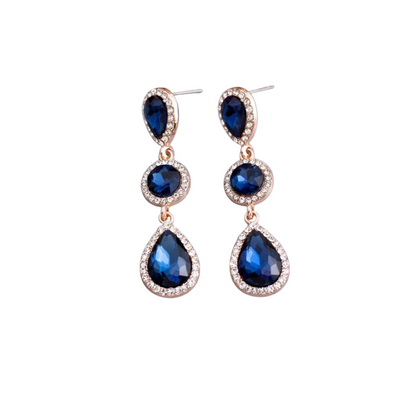 Pendientes Gota de Agua con Diamantes de Imitación