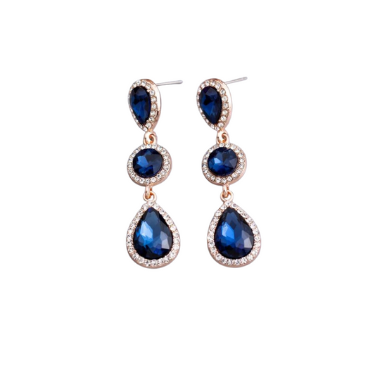Pendientes Gota de Agua con Diamantes de Imitación