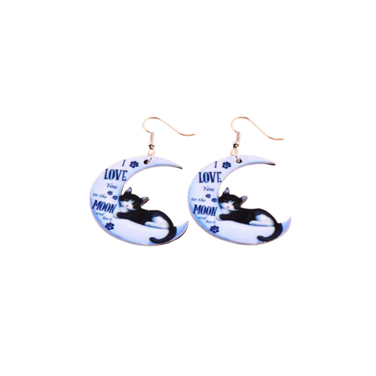 Pendientes "I Love You to the Moon and Back"