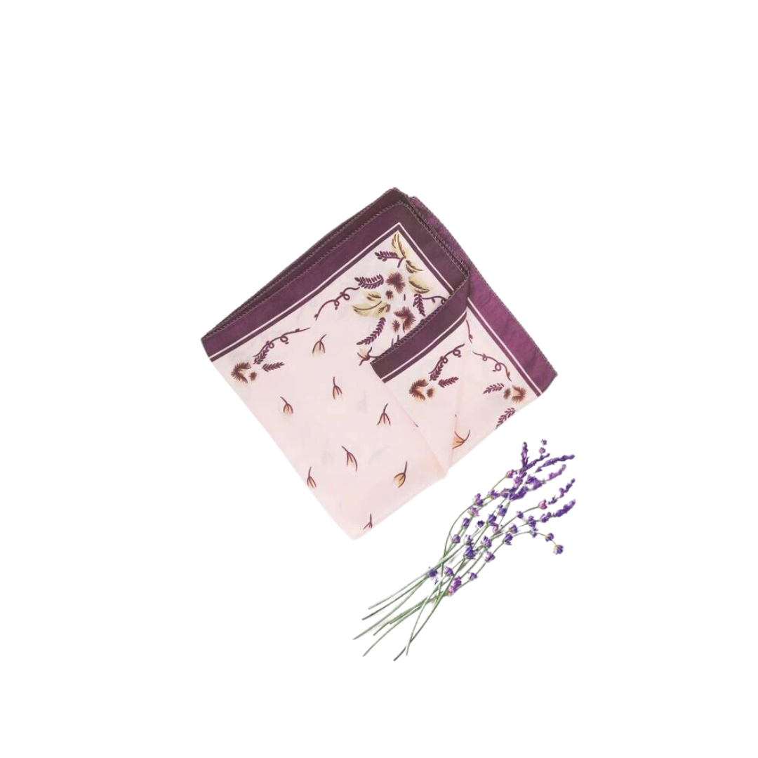 🌿 Pañuelo Seda – Diseño Botánico & Estilo Romántico