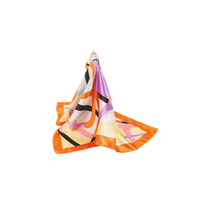 🧡 Pañuelo Seda – Diseño Abstracto & Estilo Artístico
