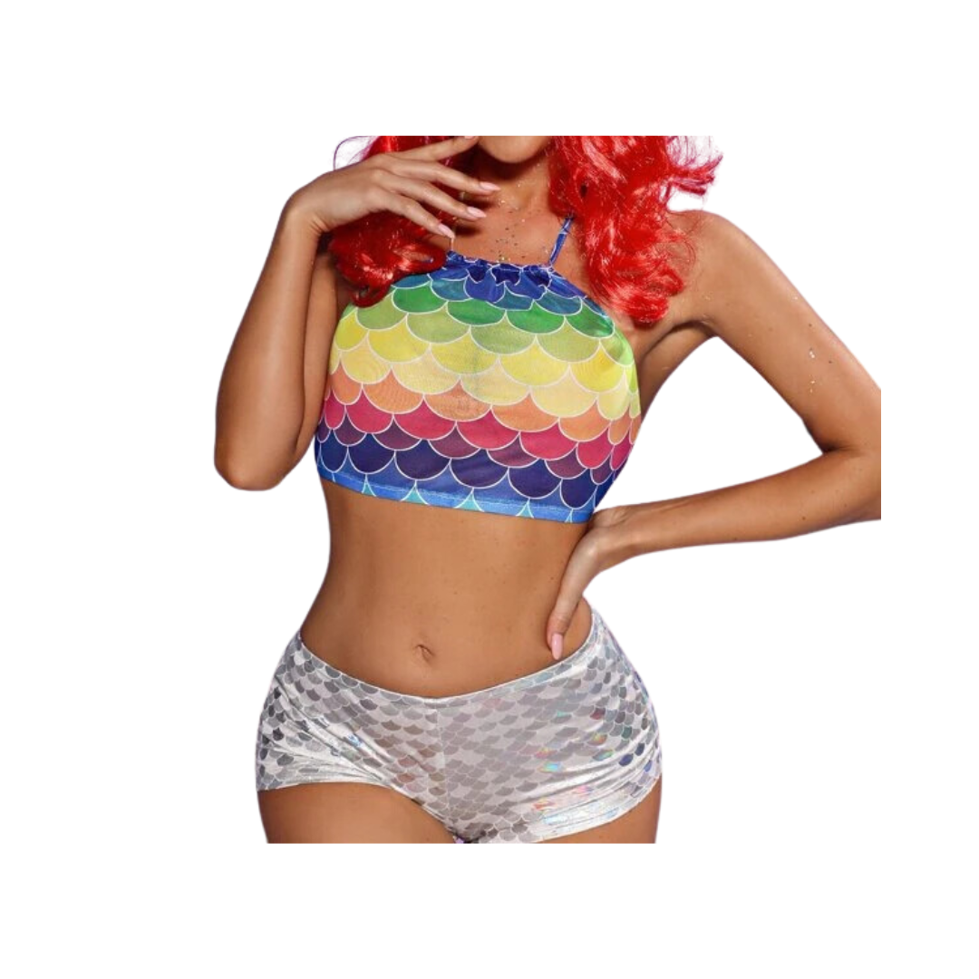 Set Multicolor de Estampado Escamas - 2 Piezas