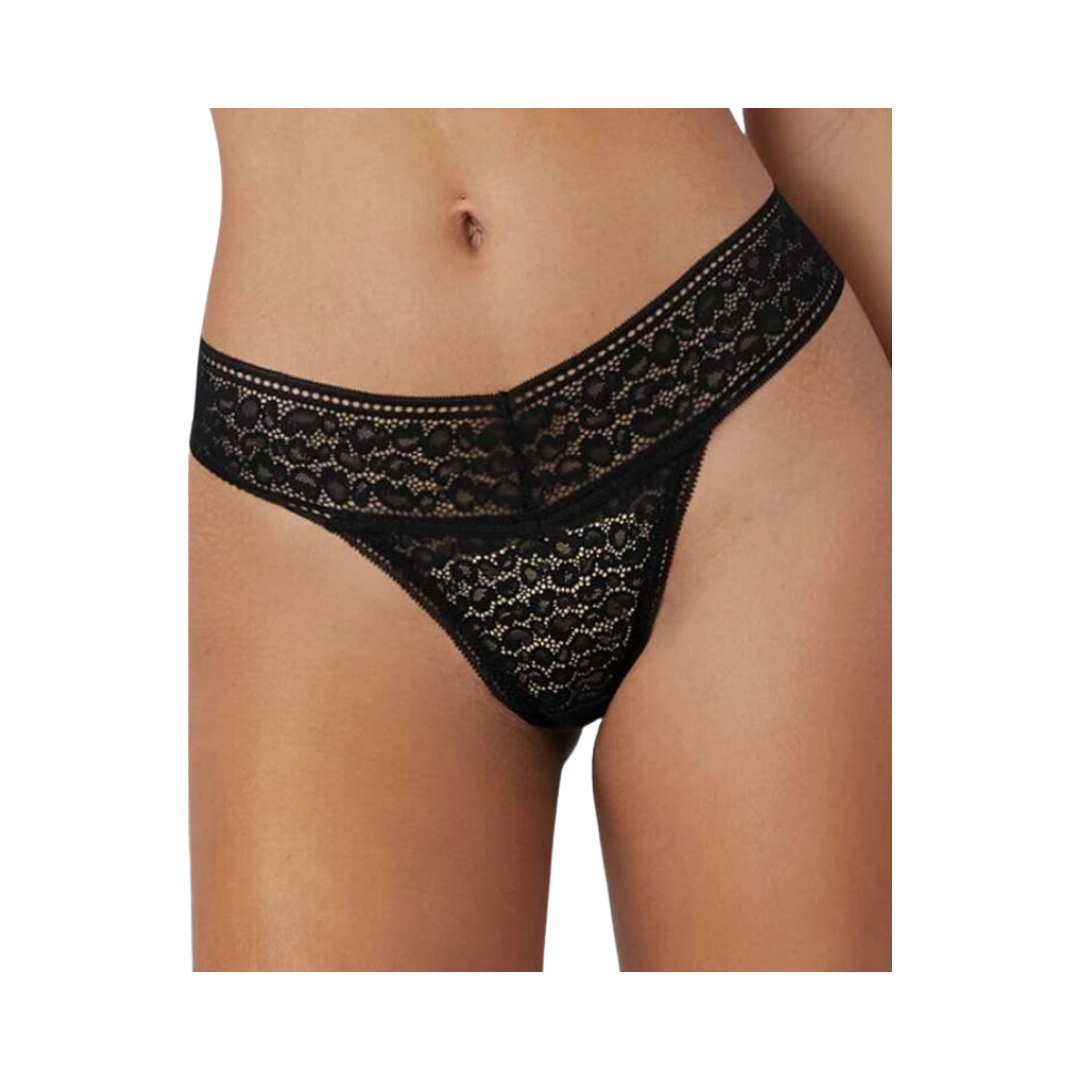 Tanga de Encaje - Negro