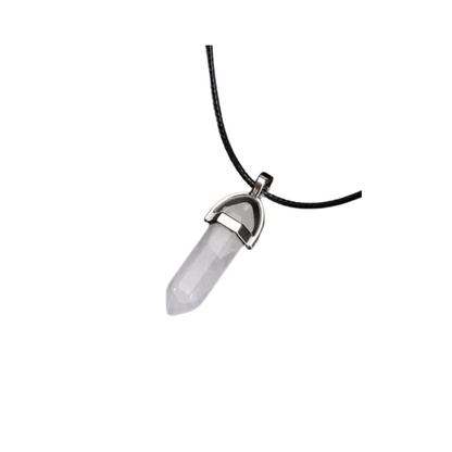 🔷 Collar Geométrico para Hombre – Diseño Minimalista & Cristal de Vidrio
