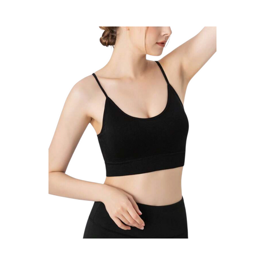 Top Deportivo Negro sin Costuras – Comodidad y Soporte 🖤✨
