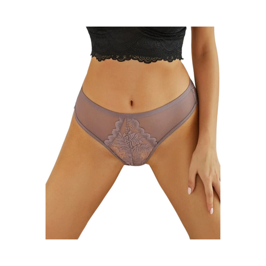 Tanga Caqui Transparente - Elegancia Sutil