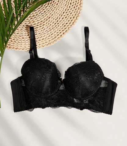 Sujetador Balconette de Encaje Negro – Sofisticación y Soporte 🖤✨