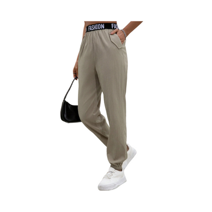 Jogger Casual Caqui con Cintura Elástica