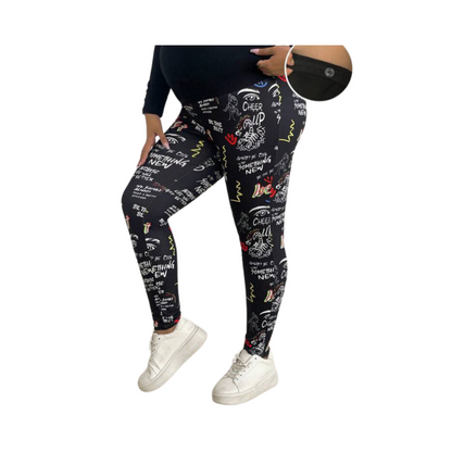 Leggings Maternales Estampados con Cintura Ajustable ✨