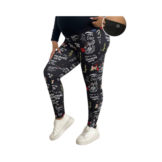 Leggings Maternales Estampados con Cintura Ajustable ✨