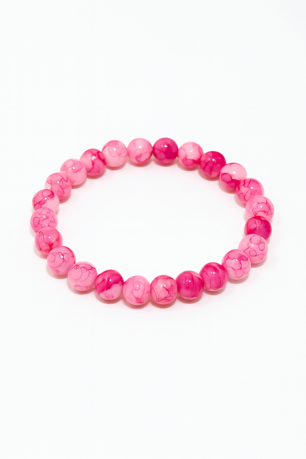 🌸 Pulsera de Jaspe Rosa Marmolado