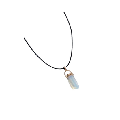 🔷 Collar Geométrico para Hombre – Diseño Minimalista & Cristal de Vidrio