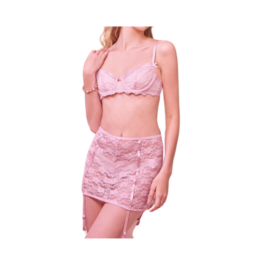 Conjunto Sexy de Encaje - Rosa