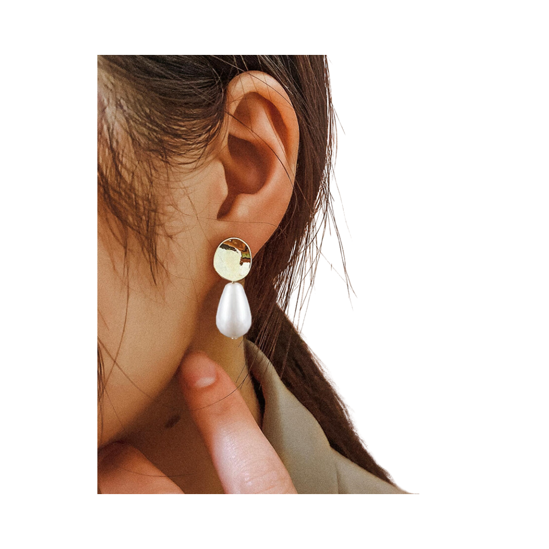 Pendientes de Perlas en Blanco