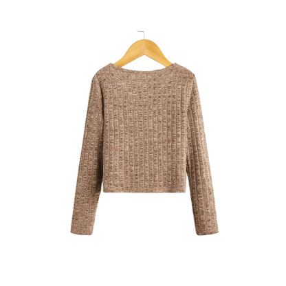 Top Casual con Pliegues - Caqui