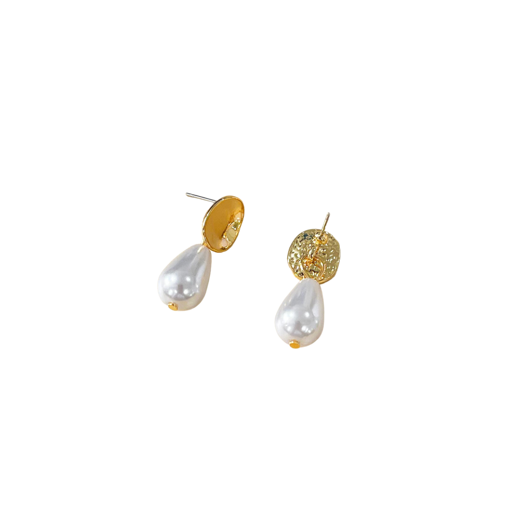 Pendientes de Perlas en Blanco
