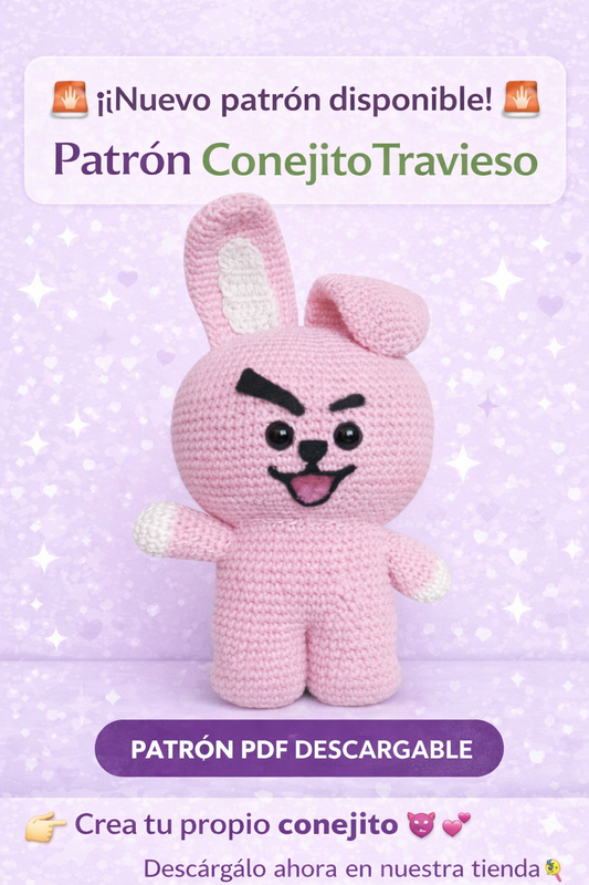 🐰 Bunny Bravo — Patrón Digital Amigurumi
