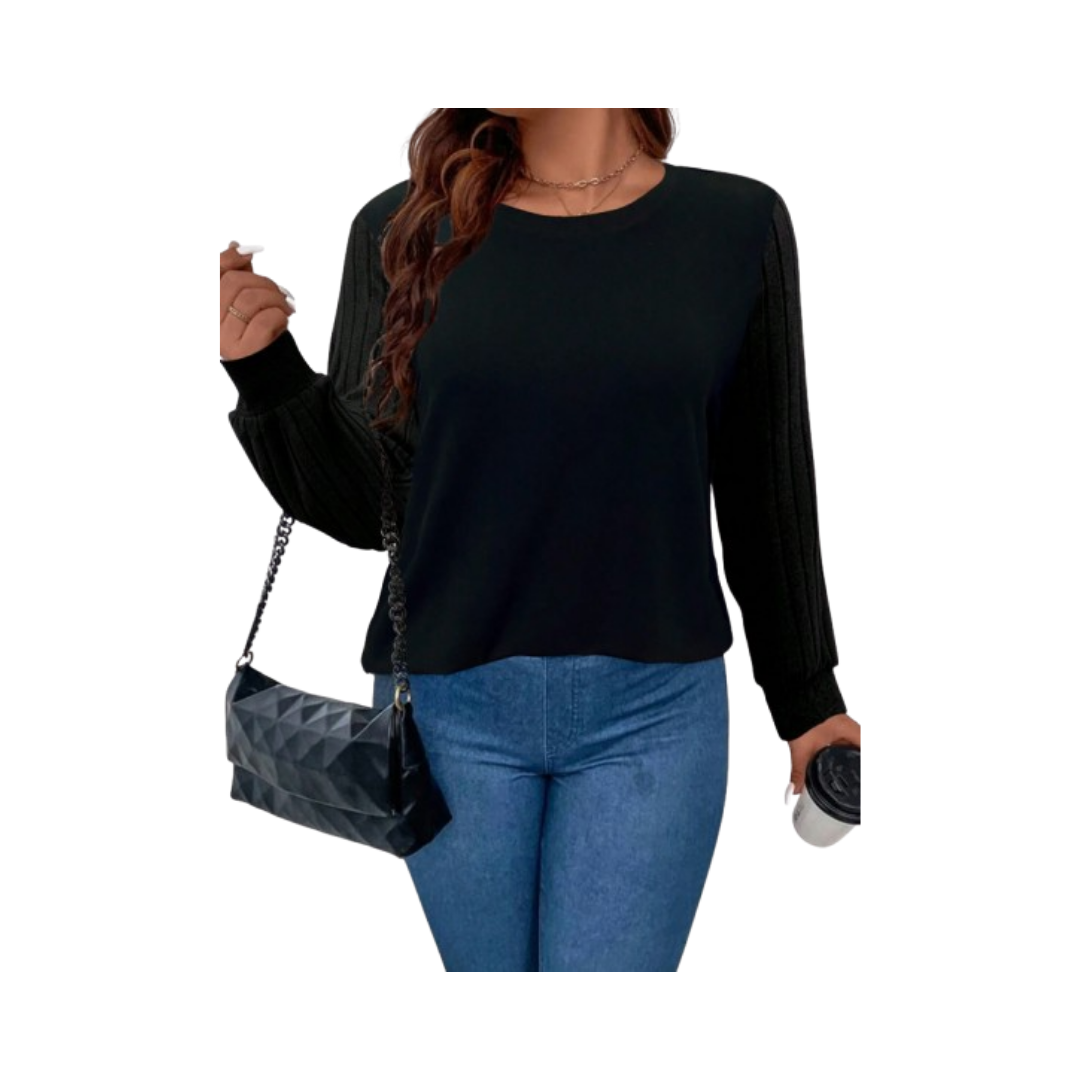 🖤 Camiseta de Mujer con Mangas Obispo