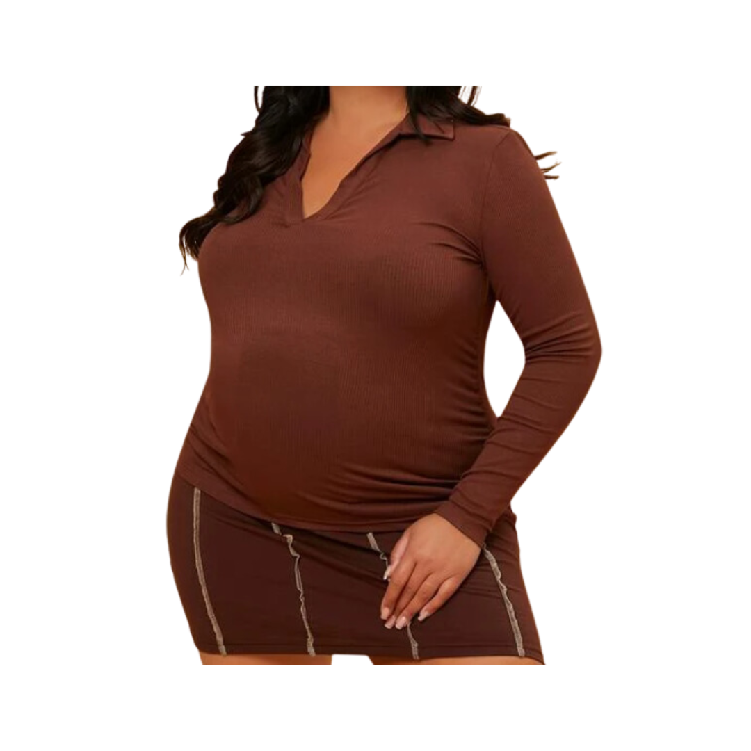 Vestido Canalé Marrón Chocolate