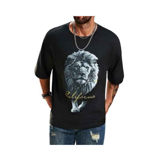 Camiseta Oversize Hombre – Estampado León California