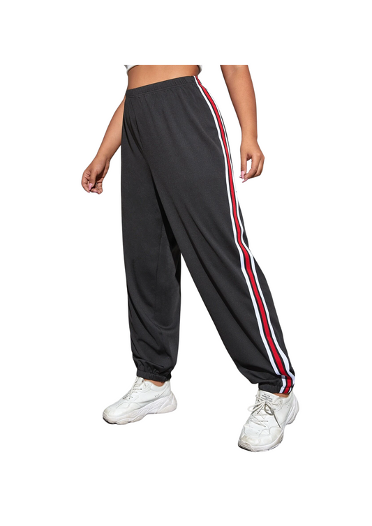 Pantalones Jogger con Estampado de Rayas