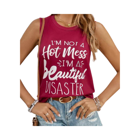 Tank Top Rosa Fucsia con Frase Motivadora ✨