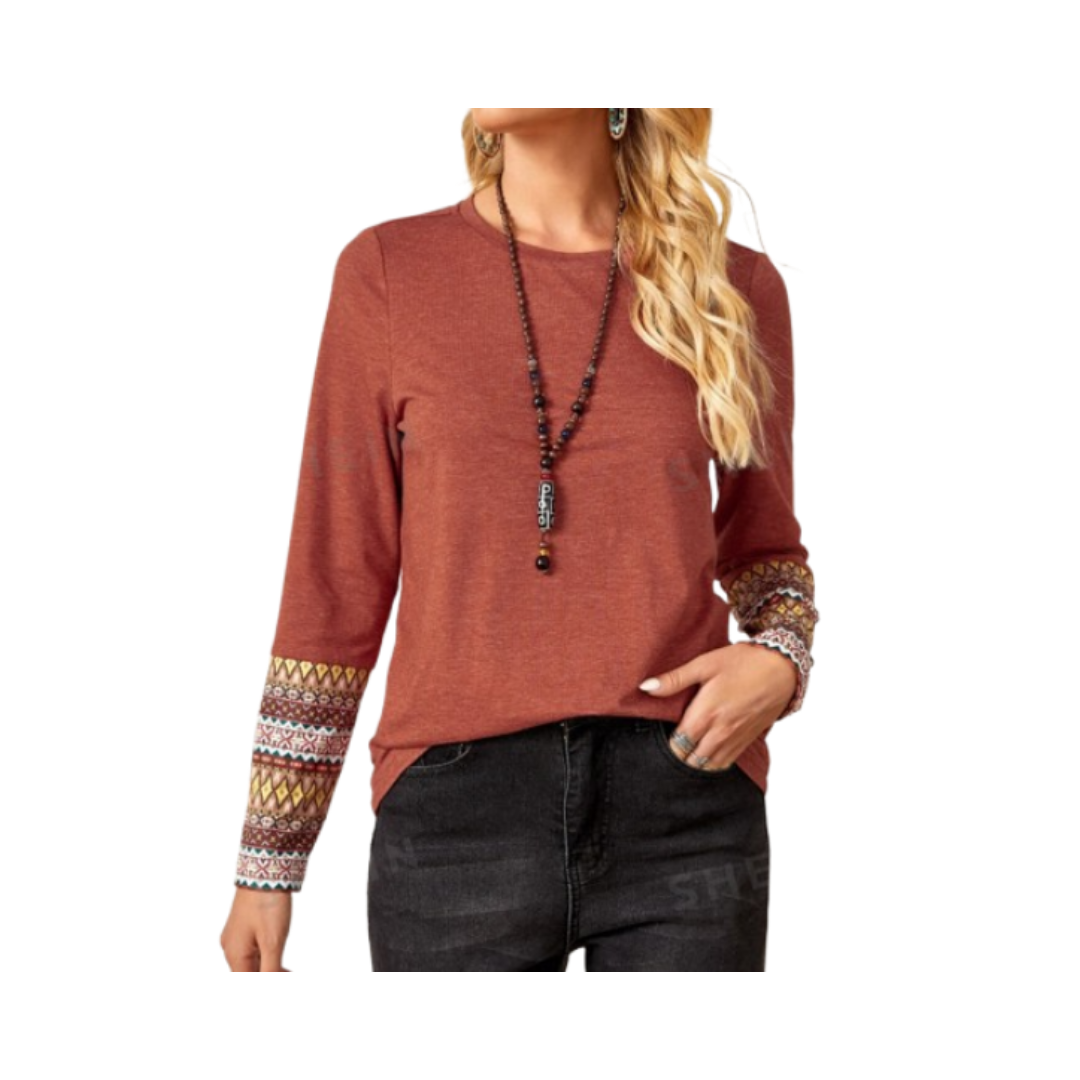 🧡 Camiseta con Estampado Geométrico