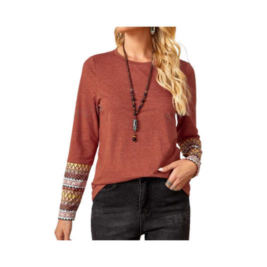 🧡 Camiseta con Estampado Geométrico