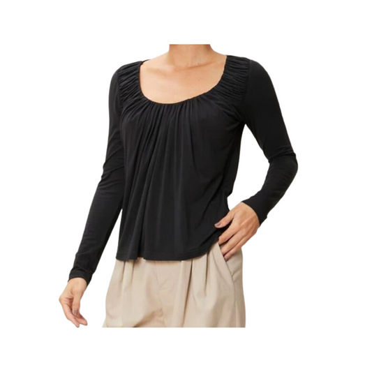 Blusa Negra con Fruncido