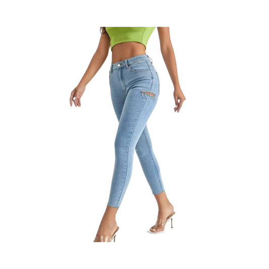 Jeans Ajustados Lavado Ligero