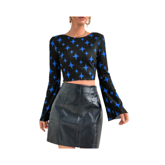 ⭐ Camiseta Crop con Estampado de Estrella