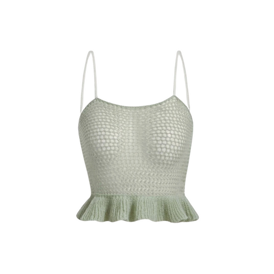 Top con Volantes en Bajo - Verde Menta