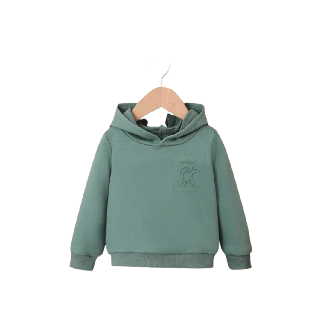 Sudadera Verde Menta con Capucha para Niños
