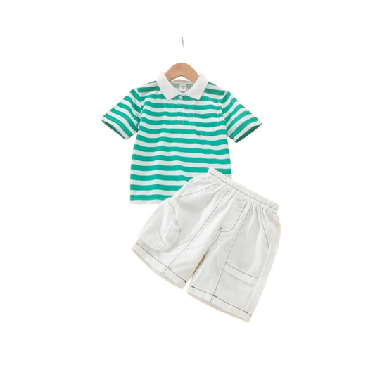 Conjunto Infantil de 2 Piezas - Polo y Shorts