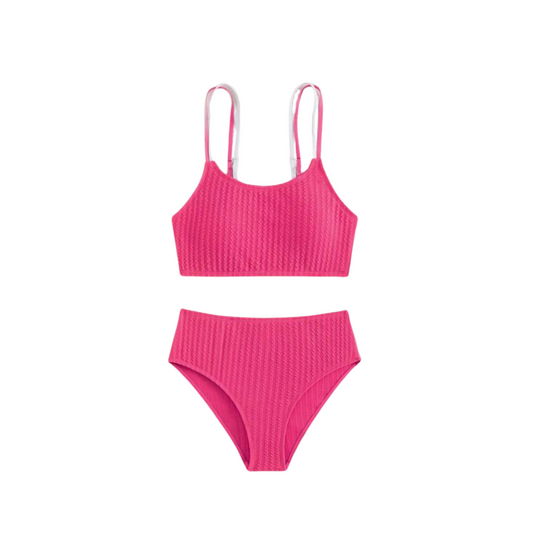 Bikini Bohemio en Rosa Fucsia con Textura ✨