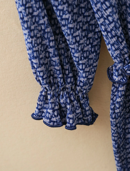 Vestido Azul con Volantes