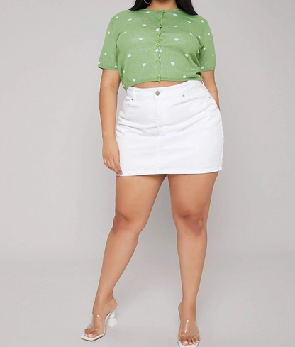 Top Verde de Lunares tallas grandes