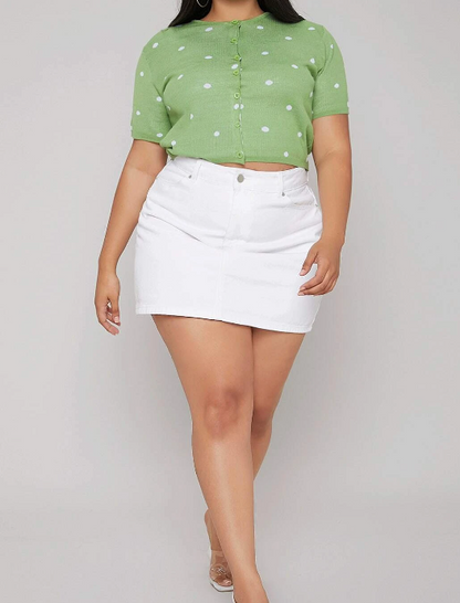 Top Verde de Lunares tallas grandes