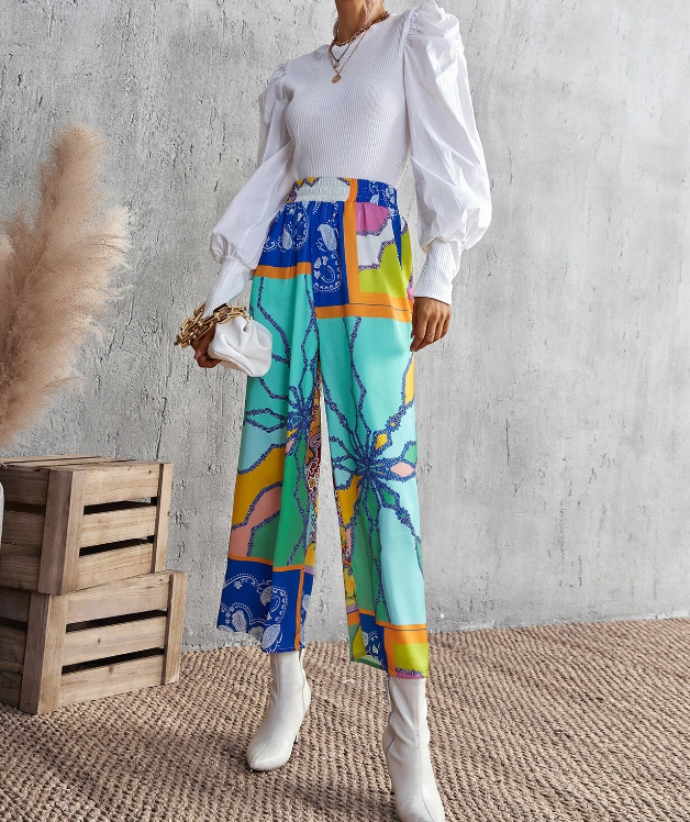Pantalones Bohemios de Pierna Ancha